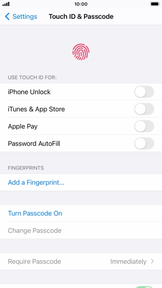 Press Add a Fingerprint... and follow the instructions on the screen to add your fingerprint.