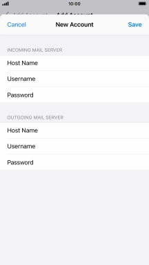 Press Save. Your email account has now been set up. To select more settings for incoming and outgoing server, proceed with the following steps.
