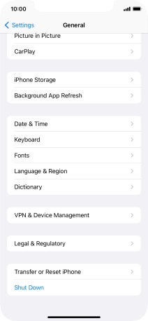 Press Transfer or Reset iPhone.