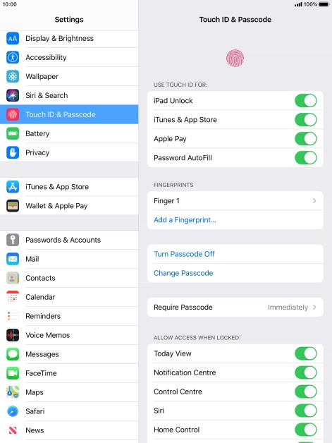 Press the indicator next to 
