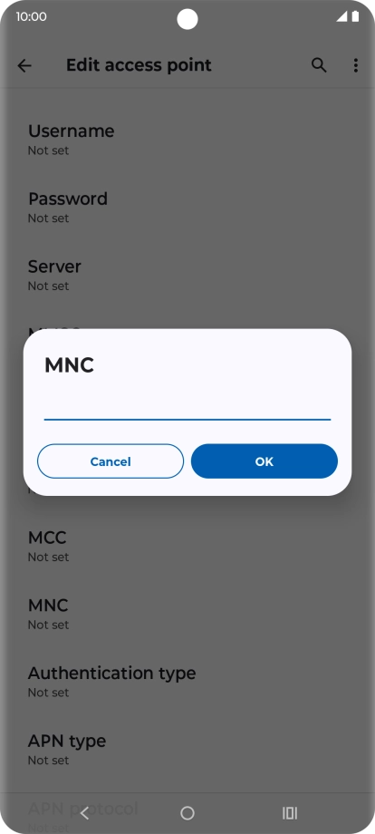 Key in 03 and press OK.