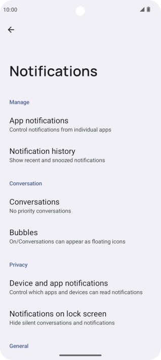 Press App notifications. Press App notifications.