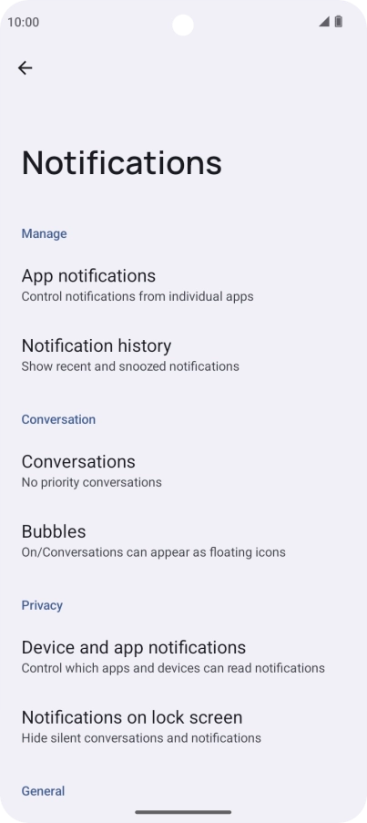 Press App notifications. Press App notifications.