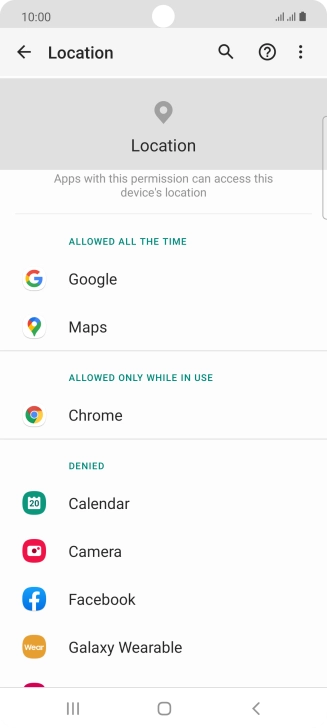 Press the required app.