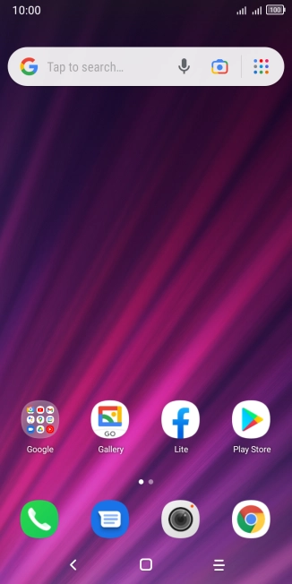 Slide two fingers downwards starting from the top of the screen.