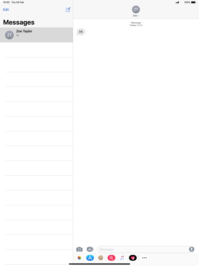 Press the new message icon.