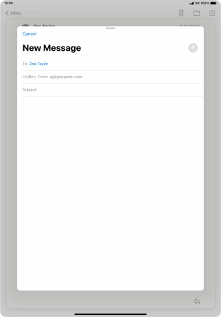 Press Subject: and key in the required subject.
