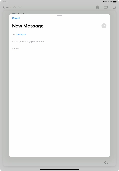 Press Subject: and key in the required subject.