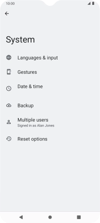 Press Reset options.