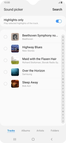 Press the required ring tones to hear them.