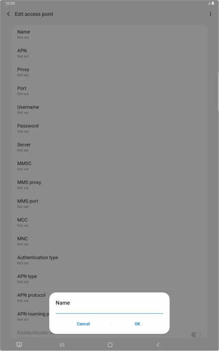 Key in Vodafone MMS and press OK.