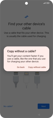 Press Copy without cable.