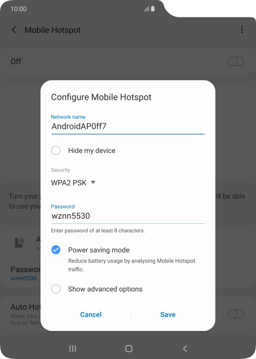 Press the field below 