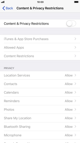 Press the indicator next to 