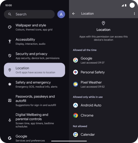 Press the required app.
