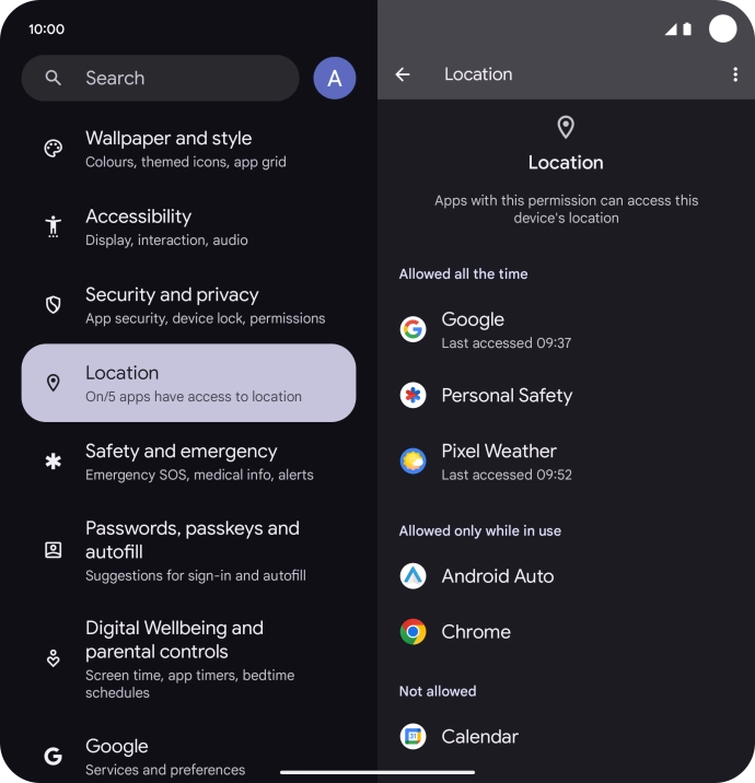 Press the required app.