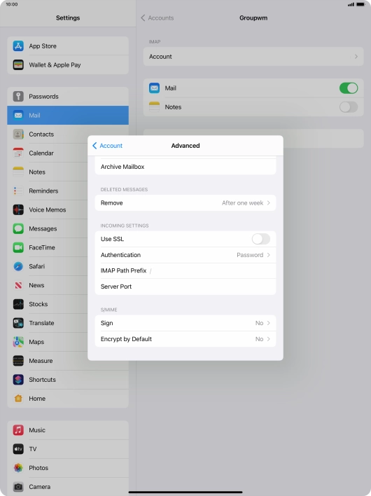 Press Authentication.