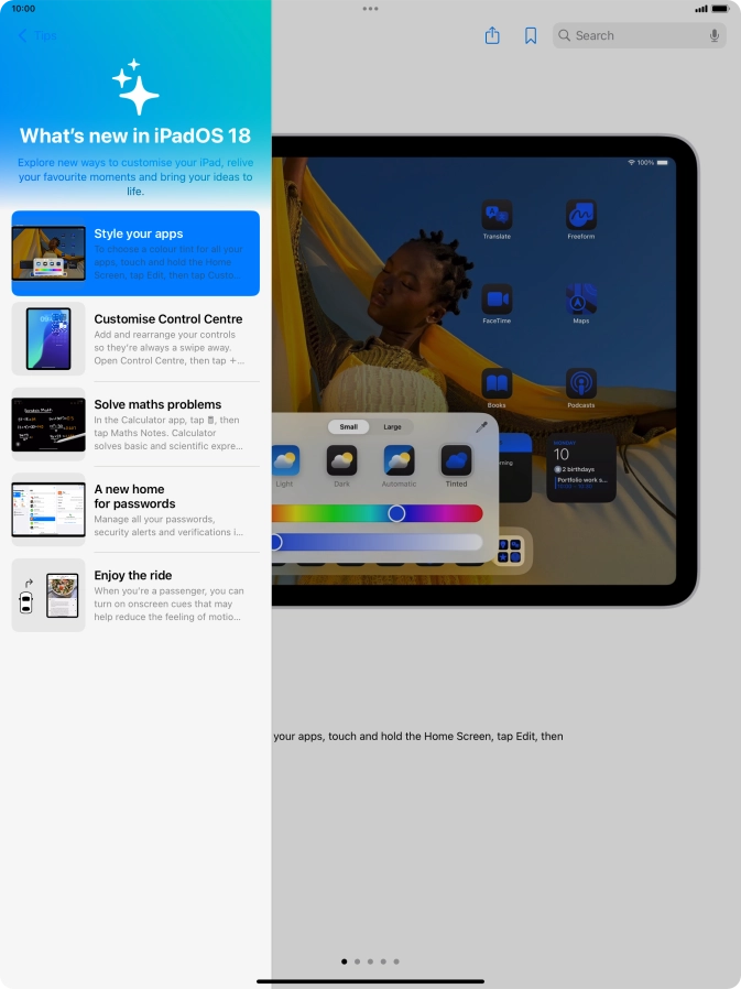 Slide your finger upwards starting from the bottom of the screen to return to the home screen.