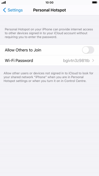 Press Wi-Fi Password and key in the required password.