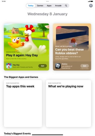 Press the search icon.