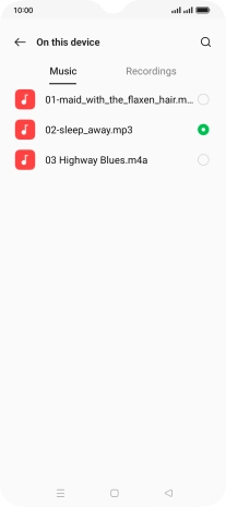 Once you've found a ring tone you like, press the Return key.