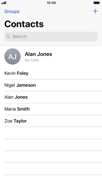 Press the new contact icon.