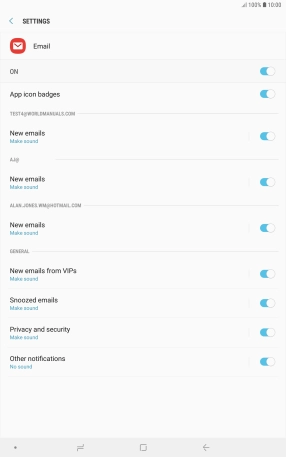 Press the indicator next to 
