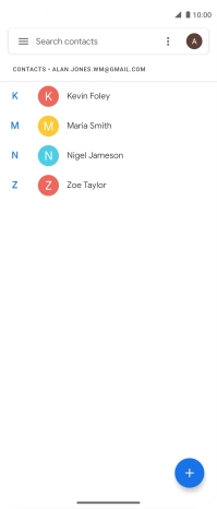 Press the new contact icon.