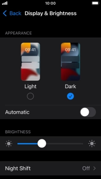 Press the indicator next to 