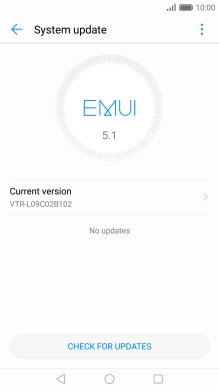 Press CHECK FOR UPDATES. If a new software version is available, it's displayed. Follow the instructions on the screen to update the phone software.
