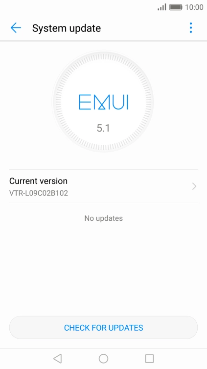 Press CHECK FOR UPDATES. If a new software version is available, it's displayed. Follow the instructions on the screen to update the phone software.