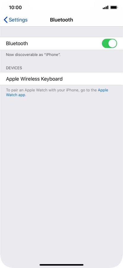 Press the required Bluetooth device and follow the instructions on the screen to pair the device with your phone.