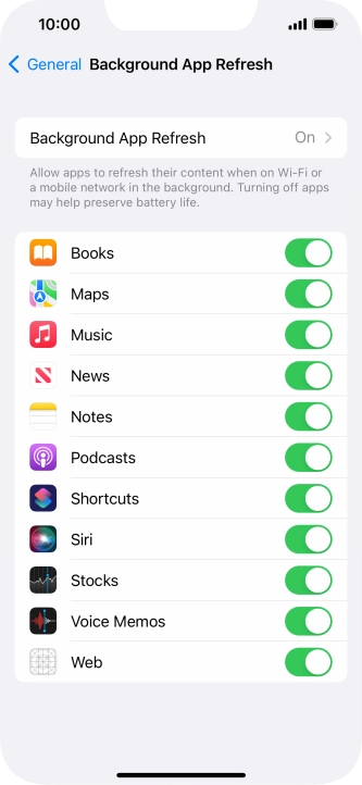 Press Background App Refresh.