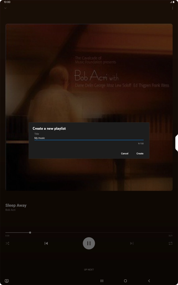 Key in a name for the playlist and press Create.