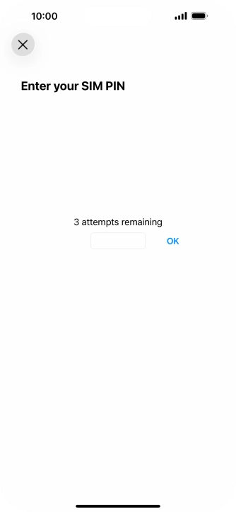 If your SIM is locked, key in your PIN and press OK.