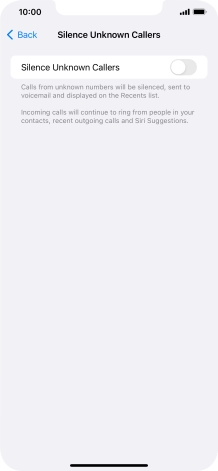 Press the indicator next to 