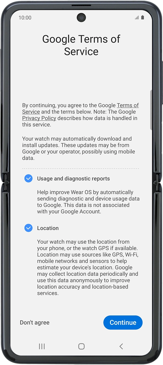 On your phone: Press Continue.