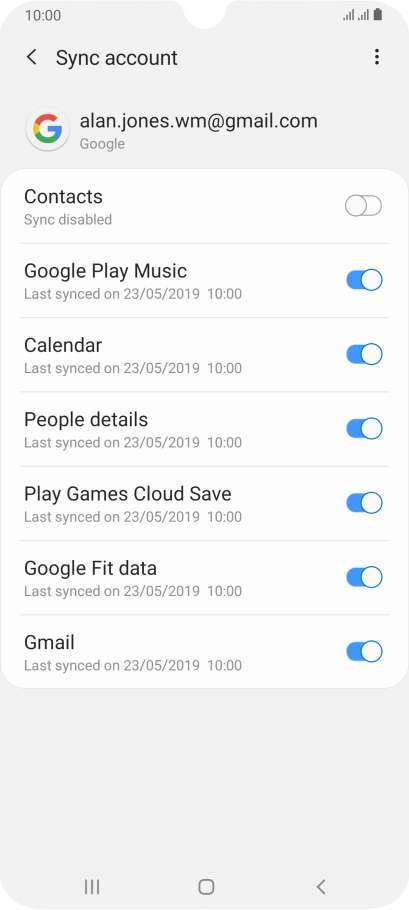 Press the indicator next to 