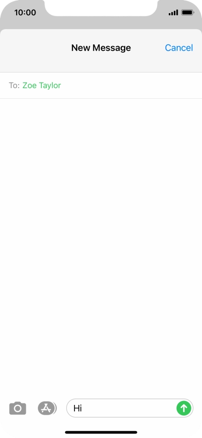 Press the send icon.