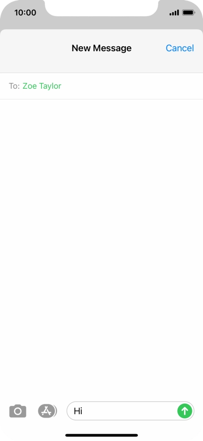 Press the send icon.