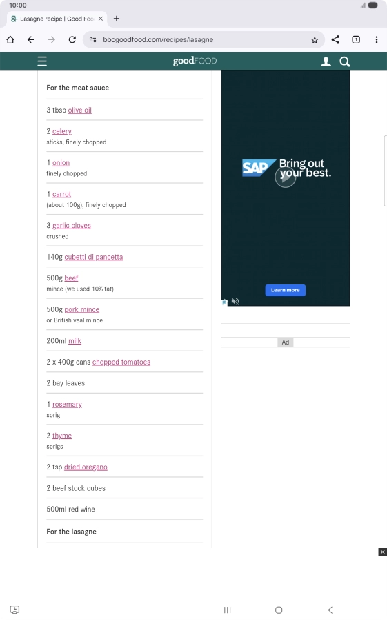 Go to the screen that you would like to translate.