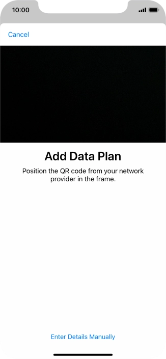 Place the QR code you've received inside the phone camera frame to scan the code.