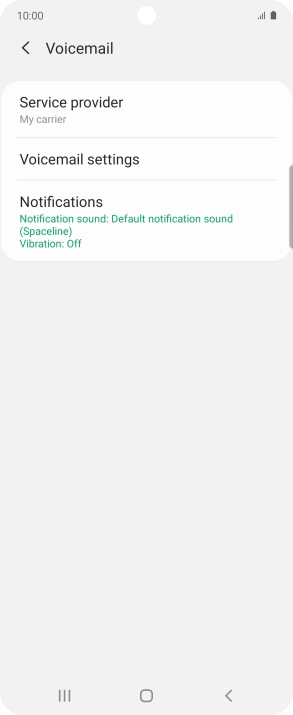 Press Voicemail settings.