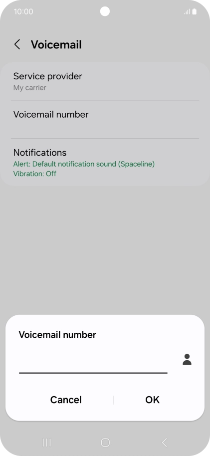 Key in +61414121121 and press OK.