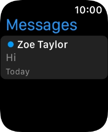 Press the required text message.