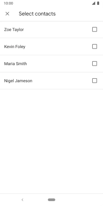 Press the fields next to the required contacts.