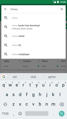 Key in the name or subject of the required app and press the search icon.