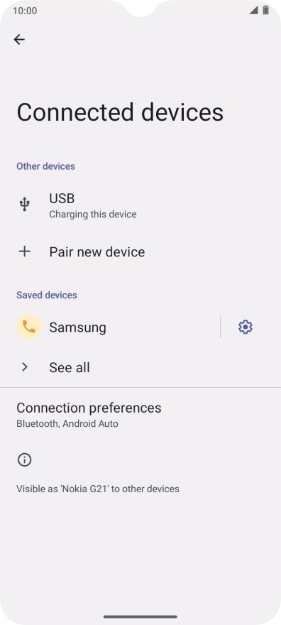Slide your finger upwards starting from the bottom of the screen to return to the home screen.