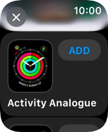 Press the required watch face.
