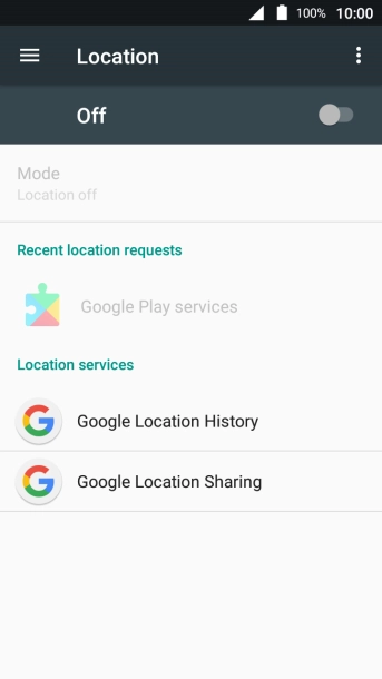 Press the indicator to turn the function on or off.